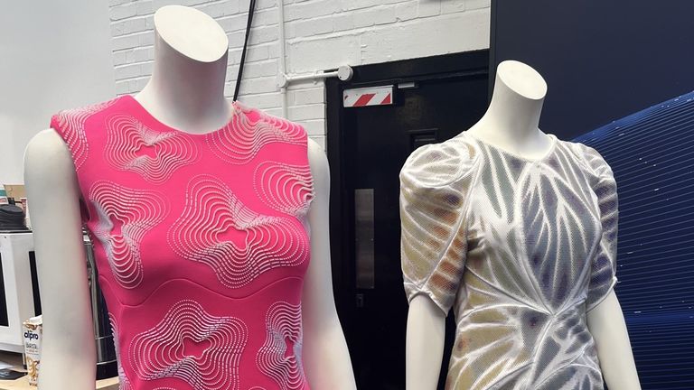 3D-printed fashion on display from Stratasys