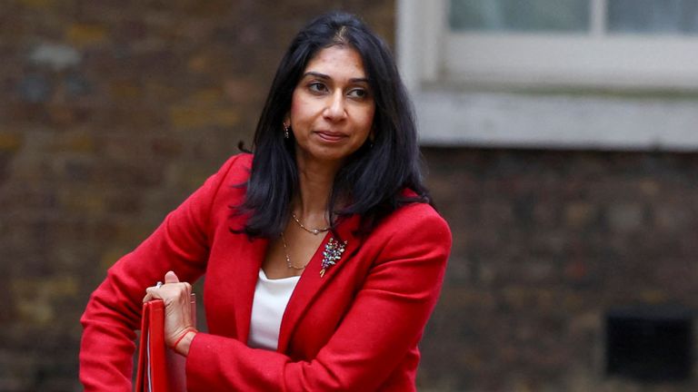  Suella Braverman walks outside Number 10 Downing Street
