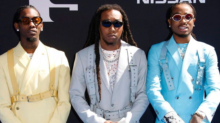 L-R: Offset, Takeoff and Quavo of Migos attend the 2019 BET Awards on June 23, 2019 in Los Angeles, California. Photo: imageSPACE/MediaPunch /IPX