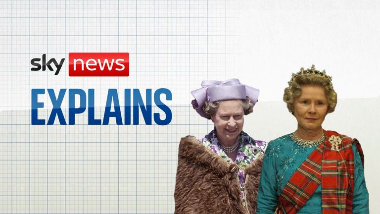 Кралският кореспондент на Sky News Лора Бондок обяснява кои истории в петата серия на The Crown са базирани на реалността и кои са измислени.  Кредит: Netflix