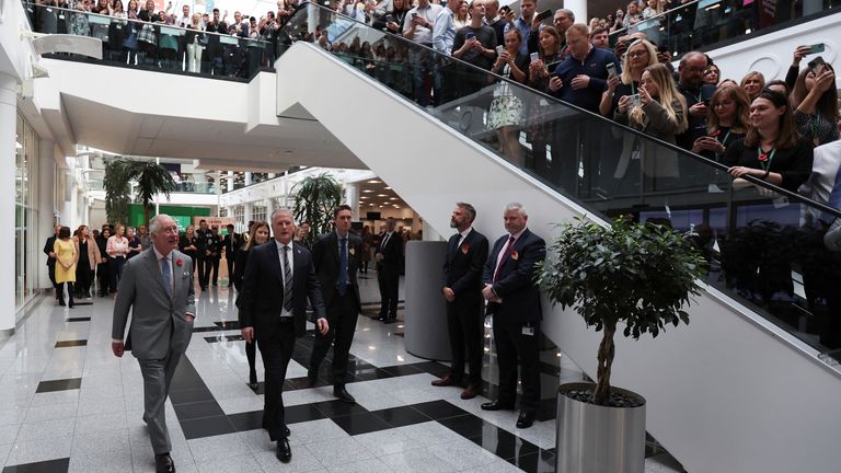 The King meets staff at Morrisons HQ in Bradford