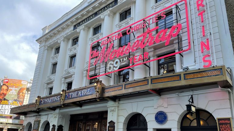 St Martin&#39;s Theatre, London&#39;s West End, where Agatha Christie&#39;s The Mousetrap runs