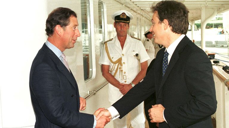 Tony Blair and Prince Charles in 1997