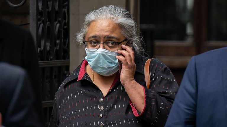 Vinoo Hinduja outside the Royal Courts of Justice in August