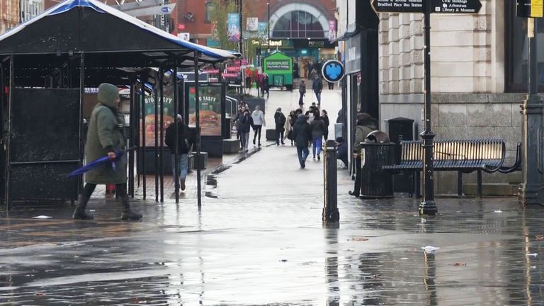 The high street in Walsall, where shop struggle to recruit staff