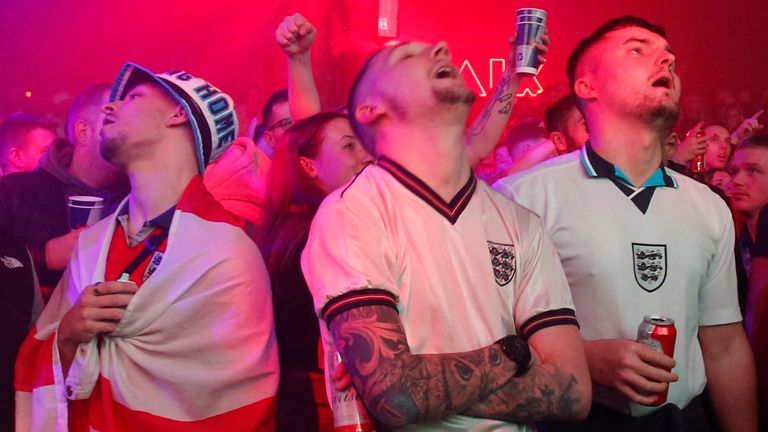 Nervous England fans