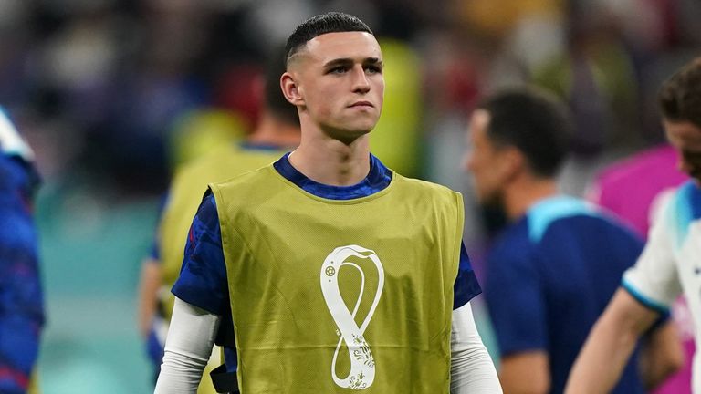 Phil Foden was an unused substitute as England drew 0-0 with the United States