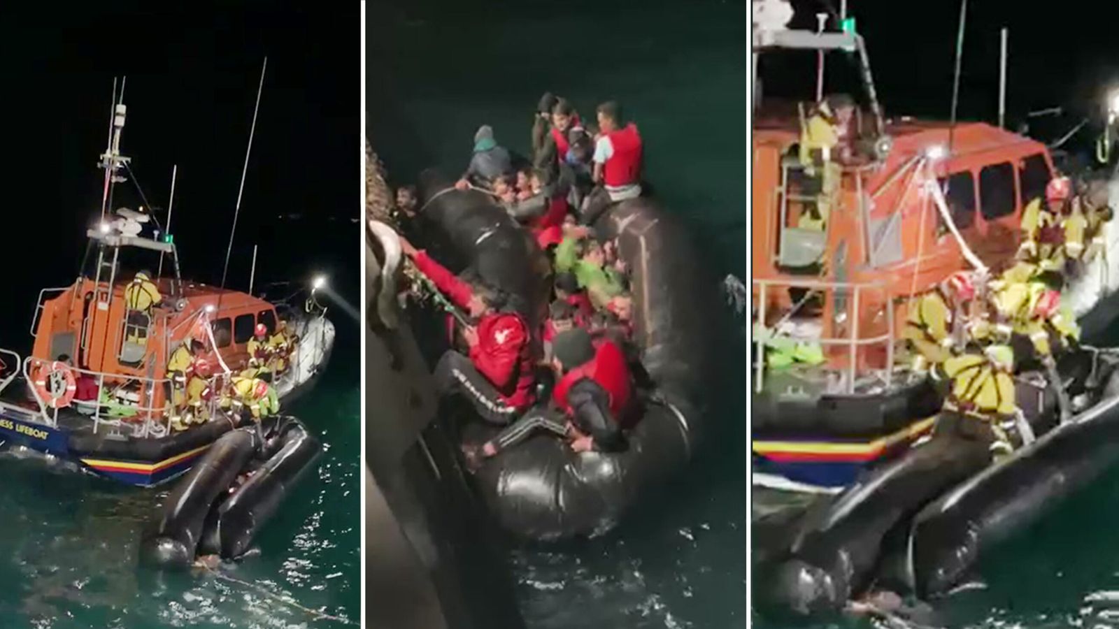 Search for migrants in freezing Channel continues after four confirmed dead and 39 others rescued as boat capsizes