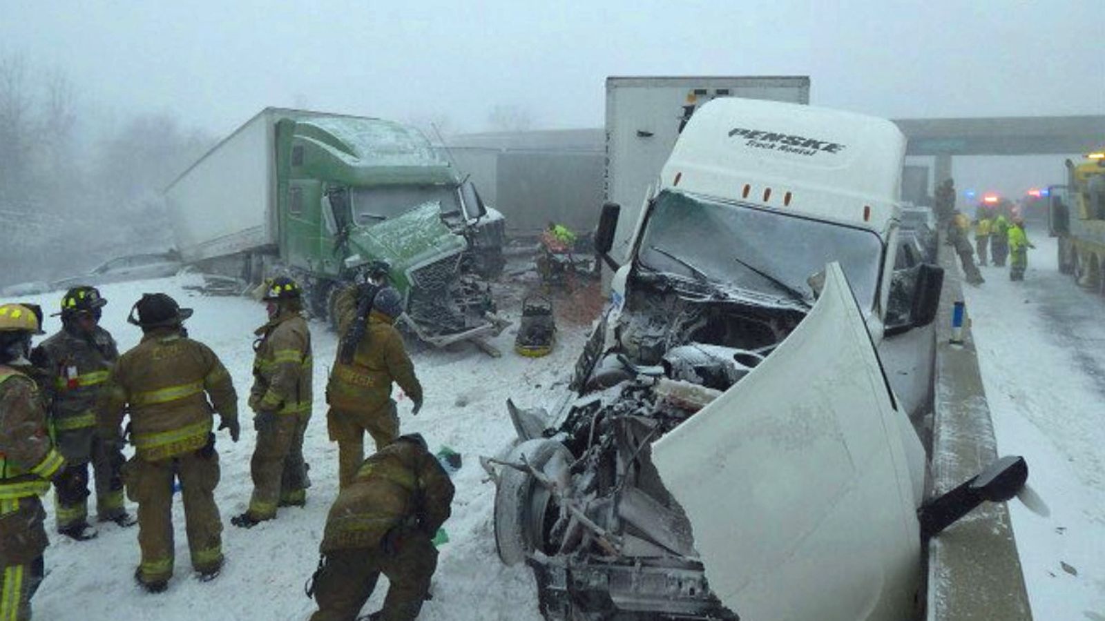 Four killed in massive crash on icy road; thousands of flights grounded; homes without power | US bomb cyclone latest
