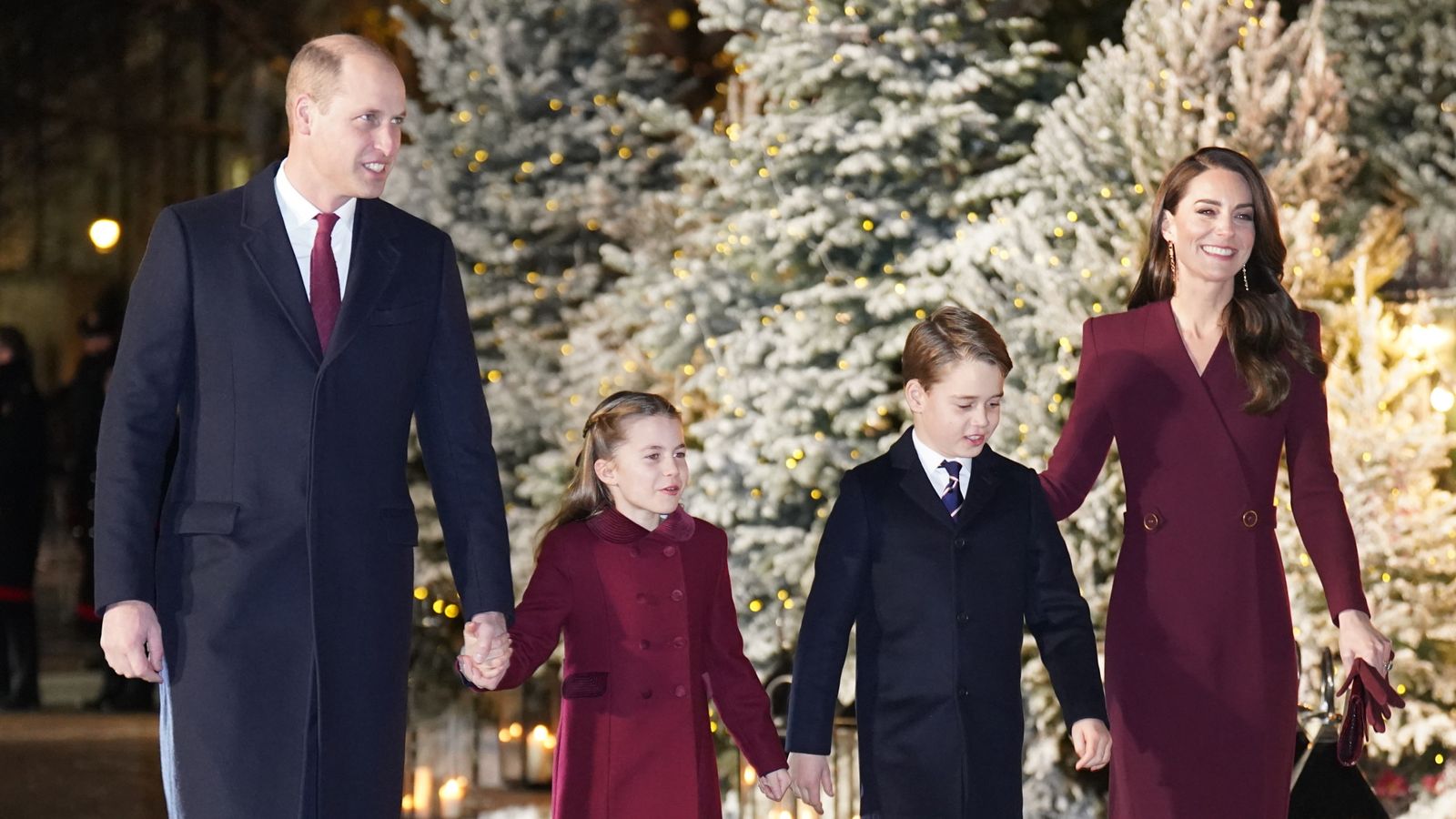 Prince and Princess Charlotte join parents for Christmas carol