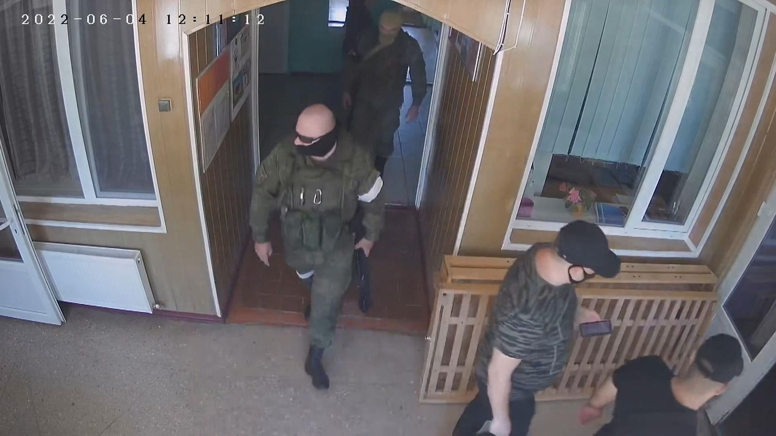 CCTV shows chilling moment Russian FSB agents and soldiers scour Ukrainian orphanage for children