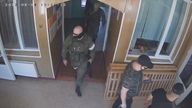Russian secret police officers led soldiers into the orphanage 