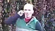 Undated handout photo issued by South Yorkshire Police of man they are looking to identify in connection with reports somebody defecated in the garden of cricketer Azeem Rafiq. Issue date: Thursday December 29, 2022.

