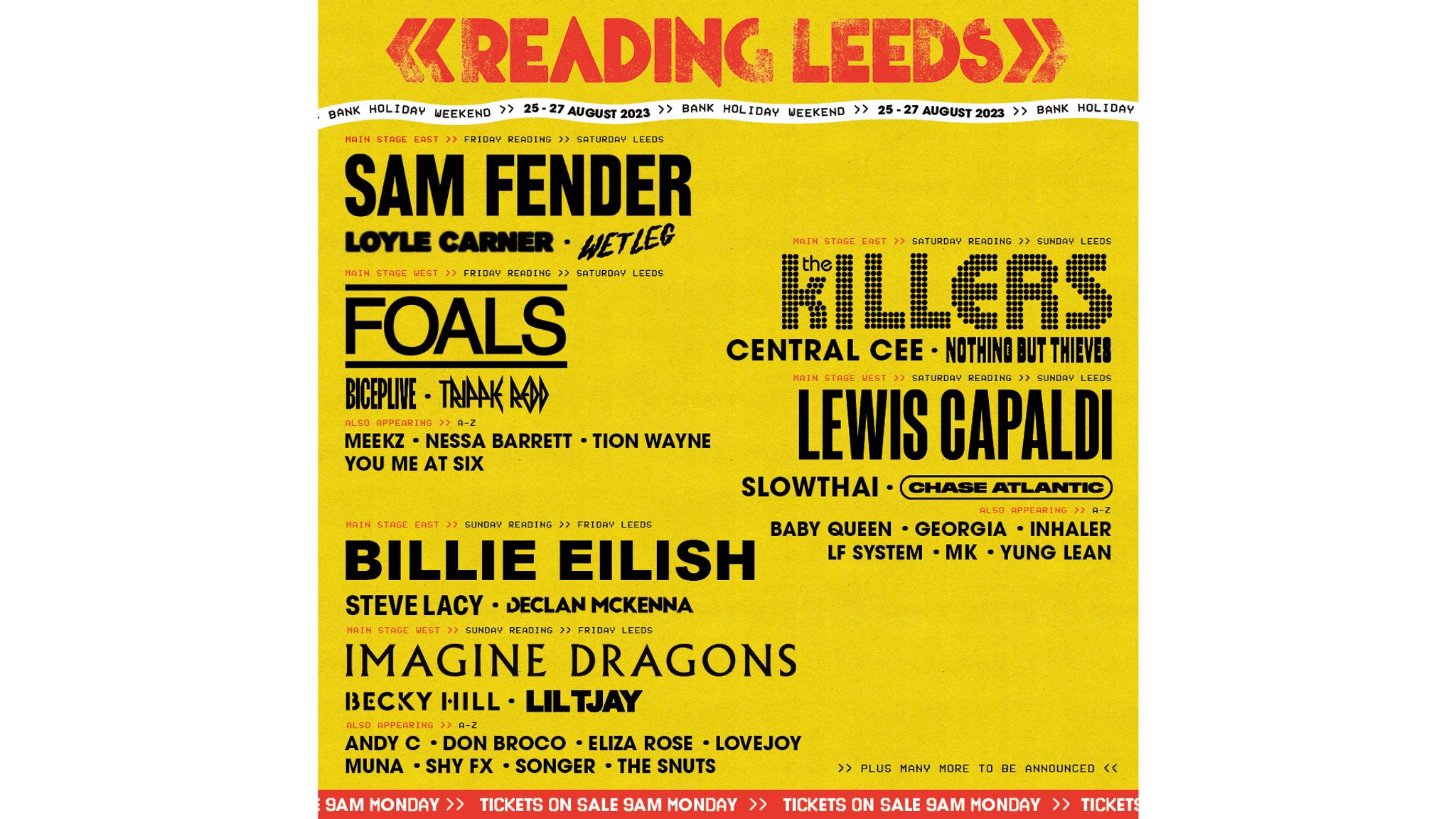 Billie Eilish And The Killers To Headline Reading And Leeds Festivals Billie Eilish And The Killers To Headline Reading And Leeds Festivals