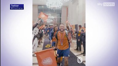 Netherlands team dance into hotel after USA victory