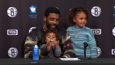 Kyrie Irving's son takes over press conference