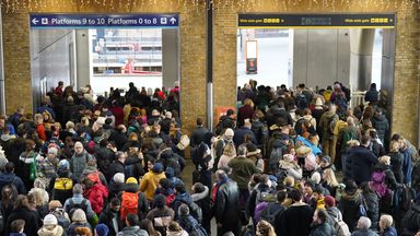 Passengers wait at the barriers at King's Cross station in London following a strike by members of the Rail, Maritime and Transport union (RMT), in a long-running dispute over jobs and pensions. Picture date: Tuesday December 27, 2022.