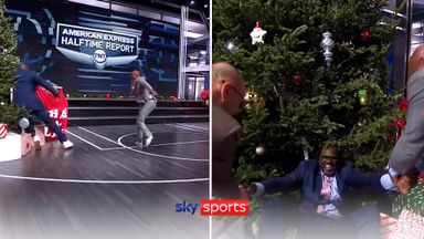 'This means war!' | Shaq gets launched into Christmas tree! 
