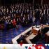 Republicans sat defiantly while all around rose in acclaim - as Ukraine hopes aid continues