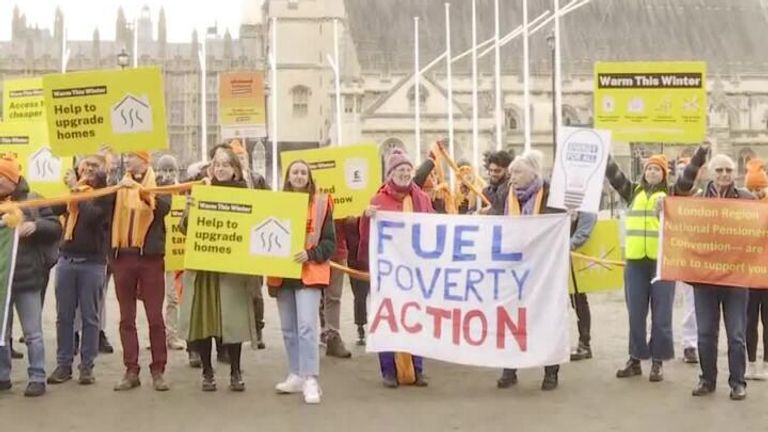 Fuel poverty protest in Central London