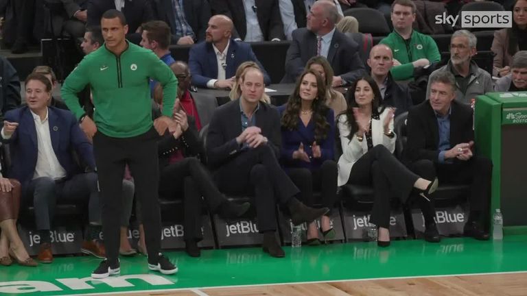 Prince and Princess of Wales attend Boston Celtics vs. Miami Heat game