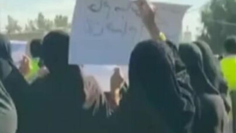 Manifestación de mujeres en Zahedan, Irán