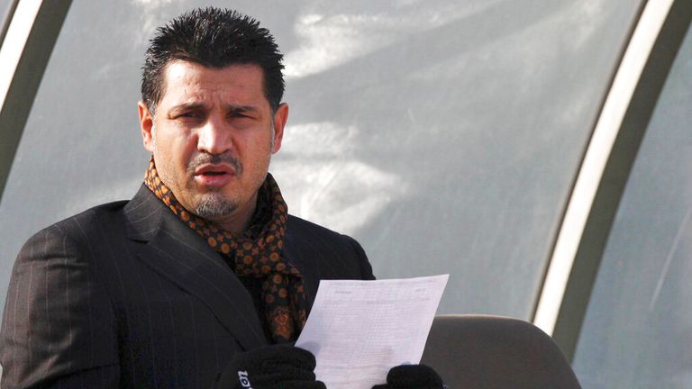 FILE - Former Iran&#39;s national soccer team coach Ali Daei before an Asian Cup 2011 qualifying soccer match between Iran and Singapore in Tehran, Iran, Jan, 14, 2009. Daei has expressed support for anti-government protests, saying that his wife and daughter were prevented from leaving the country on Monday, Dec. 26, 2022, after their plane made an unannounced stopover en route to Dubai. (AP Photo/Hasan Sarbakhshian, File)
Pic: AP