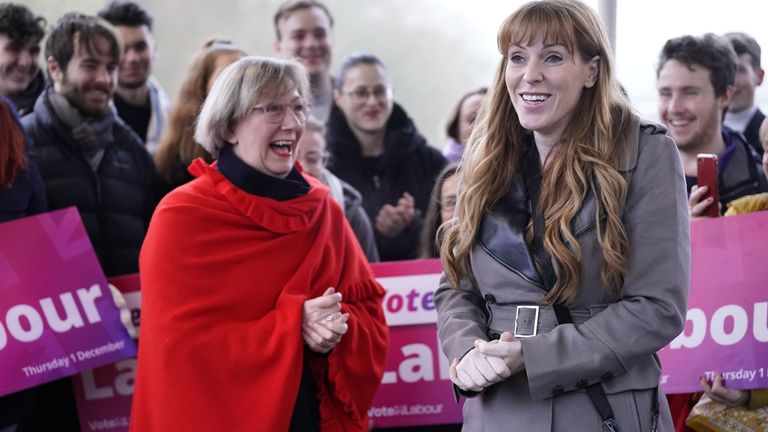 Labour Deputy leader Angela Rayner  meeting newly elected Labour MP Samantha Dixon in Chester after she won the Chester by-election 