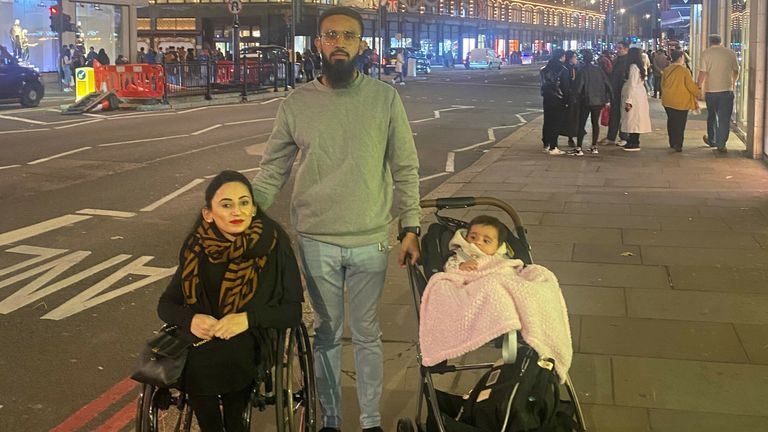 Ather Amin and Hira Ahmad with their daughter Dua