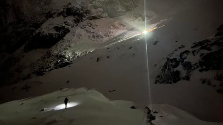Rescuers were called after an avalanche on Ben Nevis. Pic: Lochaber Mountain Rescue Team