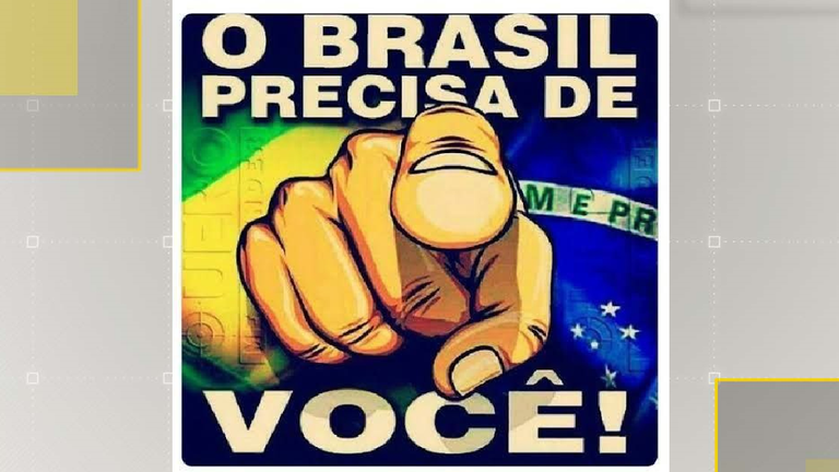 Another image that had been shared around many of the groups. It reads: "Brazil needs you!"