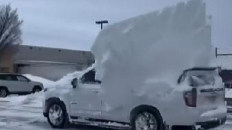 Buffalo Bills find their vehicles buried in snow