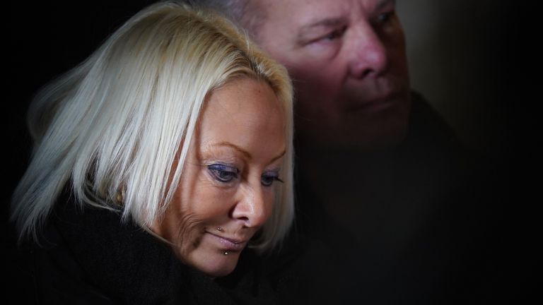 Charlotte Charles the mother of Harry Dunn outside the Old Bailey, London, after Anne Sacoolas was sentenced to eight months in prison suspended for 12 months or causing the death of the 19 year old. Sacoolas, 45, admitted causing the death by careless driving of the motorcyclist outside RAF Croughton in Northamptonshire on August 27, 2019. Picture date: Thursday December 8, 2022.