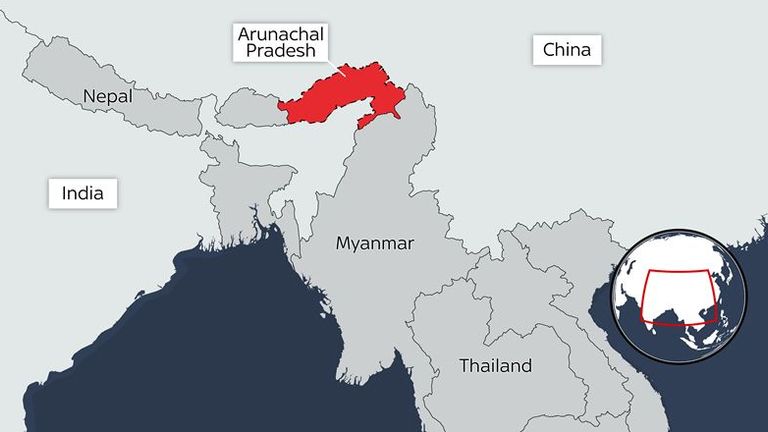 China-India border map