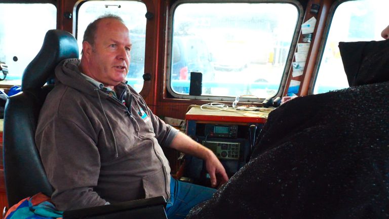Fisherman Chris Newman in Plymouth is trying to sell his fishing boat, but nobody wants the cost.