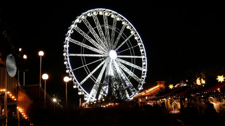 The Winter Wonderland ferris wheel at London&#39;s Hyde Park. Pic: Reuters