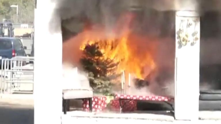 Fire Department in California release demonstration of how quickly a Christmas tree can burn