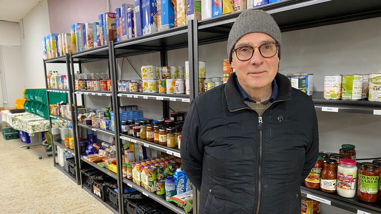 Lester Tanner in the FoodShare store