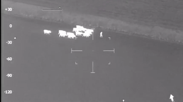 Screenshot of footage of thermal imaging from NPAS South West Region. Pic: NPAS 