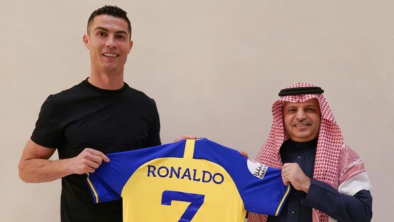 Cristiano Ronaldo has signed for Saudi Arabian team Al-Nassr FC. Pic: Al-Nassr FC