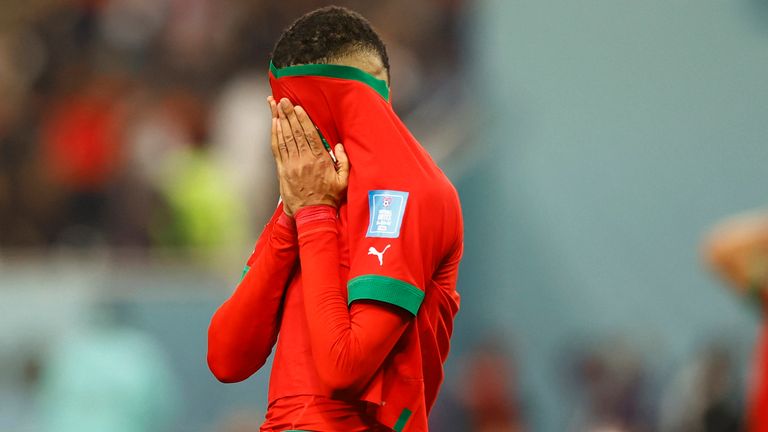 Youssef En-Nesyri after missing a goal in extra time
