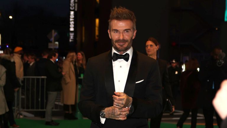 David Beckham attends the second annual Earthshot Prize Awards Ceremony at the MGM Music Hall at Fenway, in Boston, Massachusetts