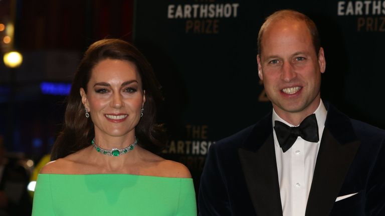The Prince and Princess of Wales attend the second annual Earthshot Prize Awards Ceremony at the MGM Music Hall at Fenway, in Boston, Massachusetts
