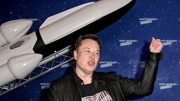 Starlink boss Elon Musk. Pic: AP