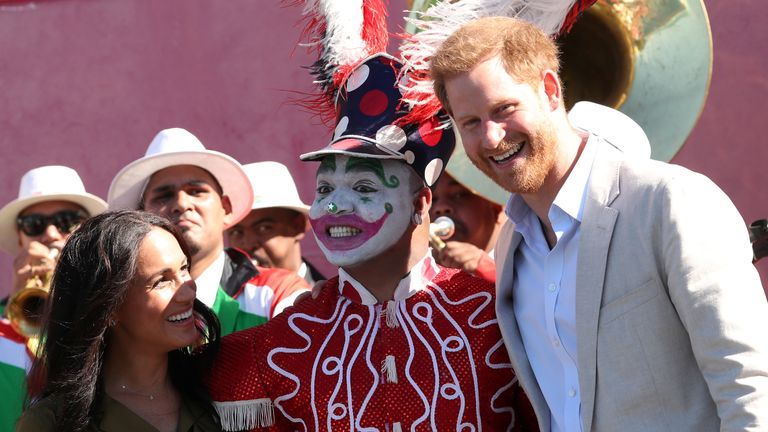 The Duke and Duchess of Sussex, Prince Harry and his wife Meghan, take part in Heritage Day public holiday celebrations in the Bo Kaap district of Cape Town, South Africa, September 24, 2019. REUTERS/Mike Hutchings