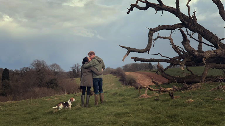 Duke and Duchess of Sussex in their Netflix documentary. Pic: Pic: Netflix/Prince Harry and Meghan, The Duke and Duchess of Sussex