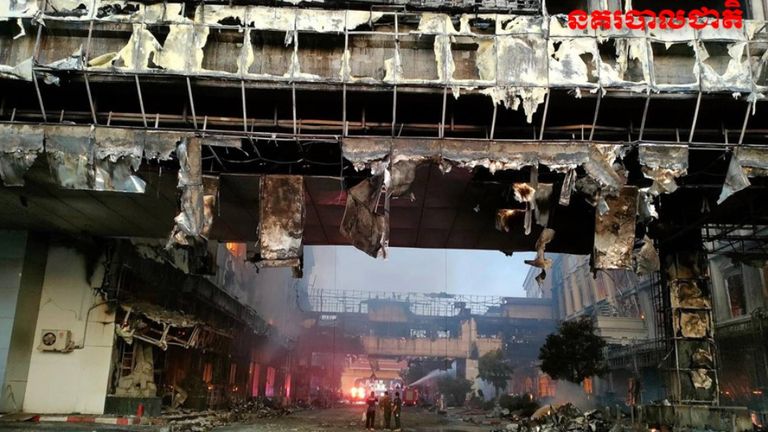 Fire in Poipet, Cambodia.  Photo: Political Commissar of National Police, Cambodia