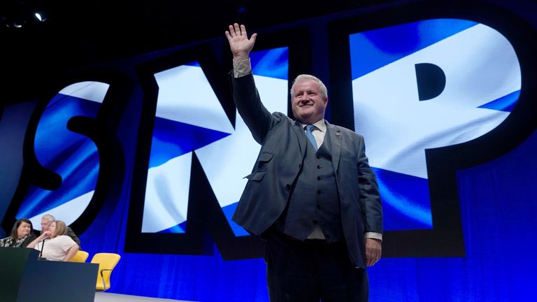 Ian Blackford, SNP Westminster Leader after speaking at the SNP conference at The Event Complex Aberdeen (TECA) in Aberdeen, Scotland.  Picture date: Saturday October 8, 2022.