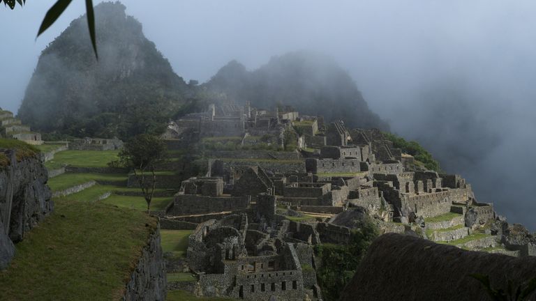 The Incan ruins of Machu Picchu