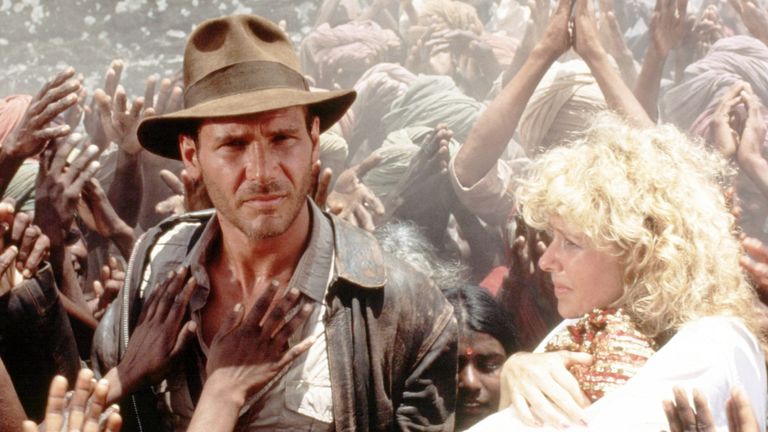 Harrison Ford and Kate Capshaw in a scene from Indiana Jones and The Temple Of Doom  
Credit: Photo Lucasfilm Ltd/Paramount/Kobal/Shutterstock 